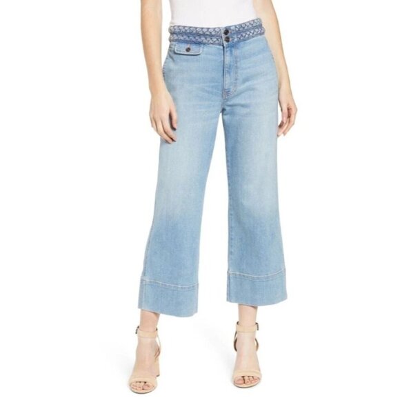 Current/Elliott Denim - Women's - Current/Elliott The Braided Poolside High Rise Crop Jeans, Size 28